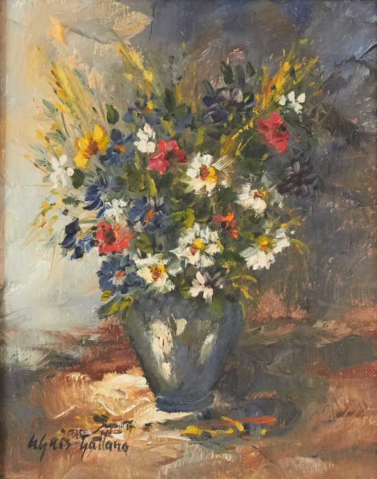 Agnes Galland (1942) - Nature morte au bouquet de fleurs