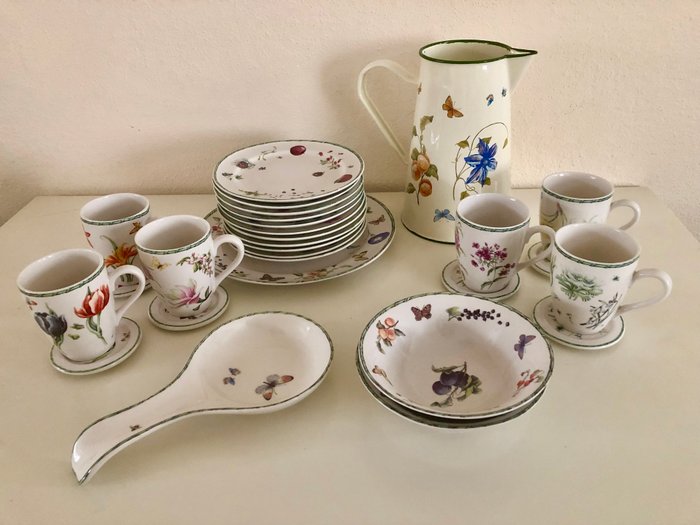 Janneke Brinkman- Salentijn - coffee mugs, pastry set, enamel water jug - Porcelain