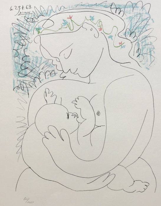 Pablo Picasso  - La mère été l’enfant 1963