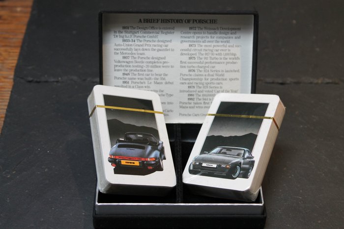 Porsche Design Vintage Playing Cards Set - 2 x Decks, Presentation Boxed, Factory Sealed - 1980 (1 items) 