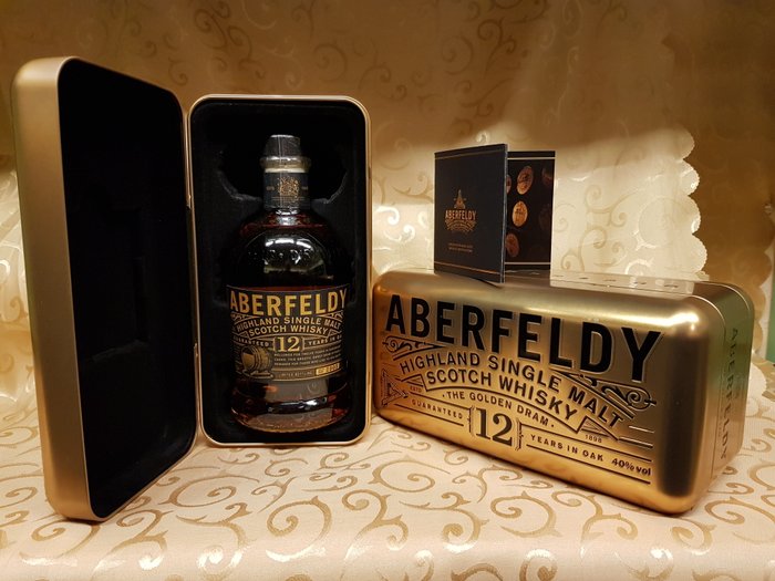Aberfeldy 12 years old - Gold Bar Giftbox Special Edition Batch # 2905 - 0.7 Litres - 2 bouteilles