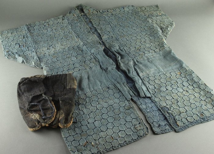 kikko katabira (1) - Cotton - Samurai armor jacket (katabira) and pair of shoes - Japan - Edo Period (1600-1868)