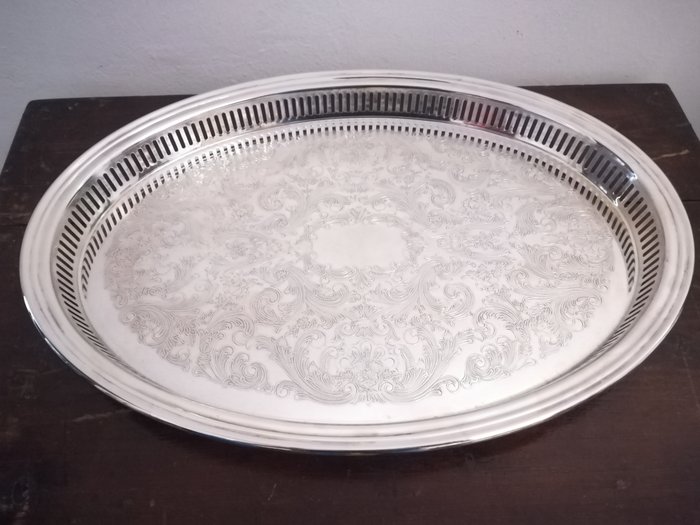 Christofle Fleuron tray - Silver plated - France