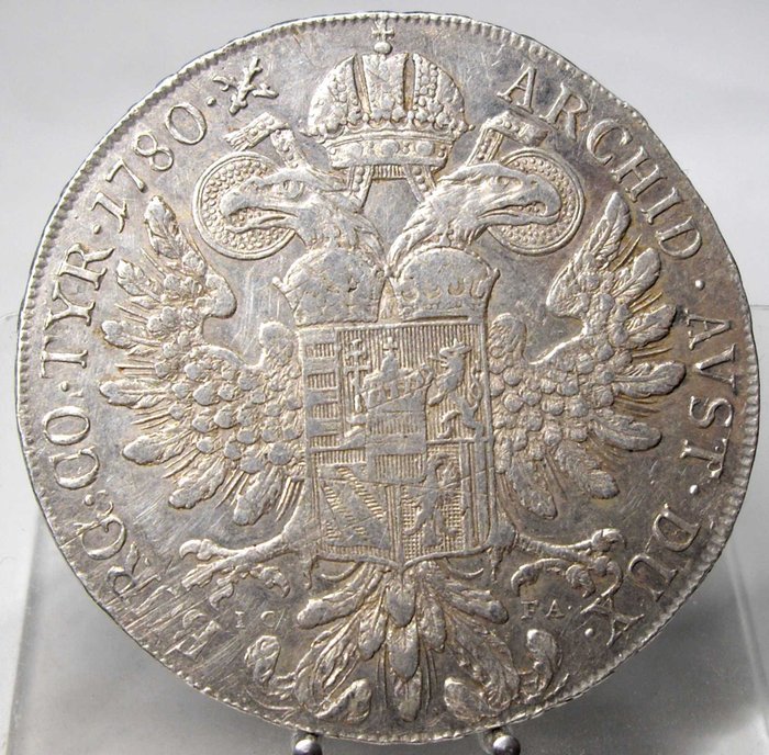 奥地利 - Maria Theresia Taler 1780 ICFA, posthum, H 15a,  Wien, RDR, SELTEN! - 银