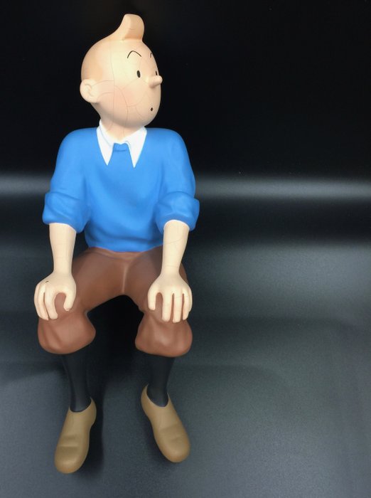 Tintin - Statuette Leblon-Delienne 45 - Tintin assis - (1991)