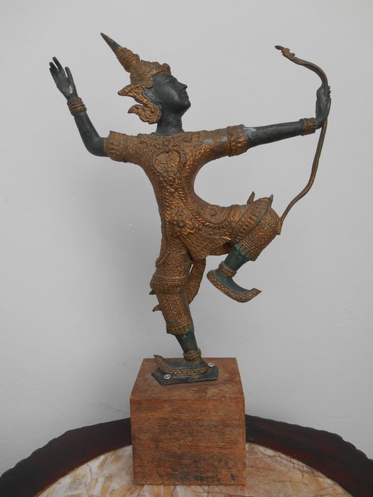 Bronze Rama als Bogenschütze dargestellt - Bronze - Thailand - Zweite Hälfte des 20. Jahrhunderts