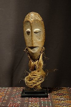 Mask - Raphia, Wood - Lukwakongo - Lega - Congo 