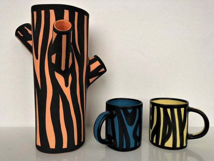 Richard Woods - HAY - Tree Trunk vase and Wood mugs