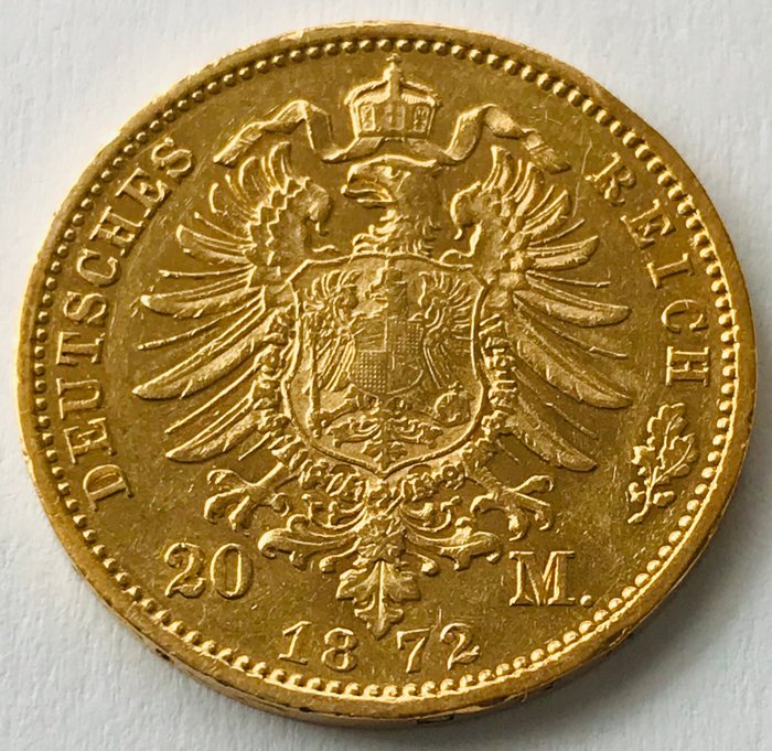 Allemagne - Prusse - 20 Mark 1872 A - Wilhelm I. - Or