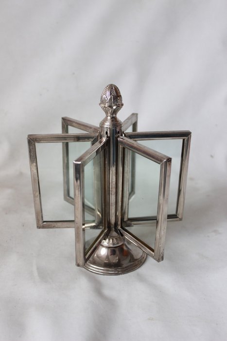 Photo carousel placcato in argento - foto mulino (1) - metallo e vetro argentati