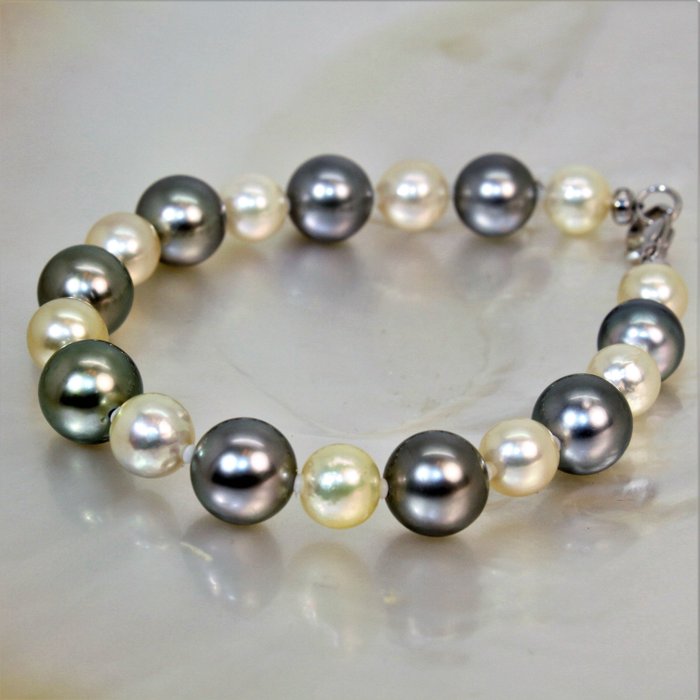 925 Golden south sea pearls, Multicolor Tahitian pearls, Saltwater ...