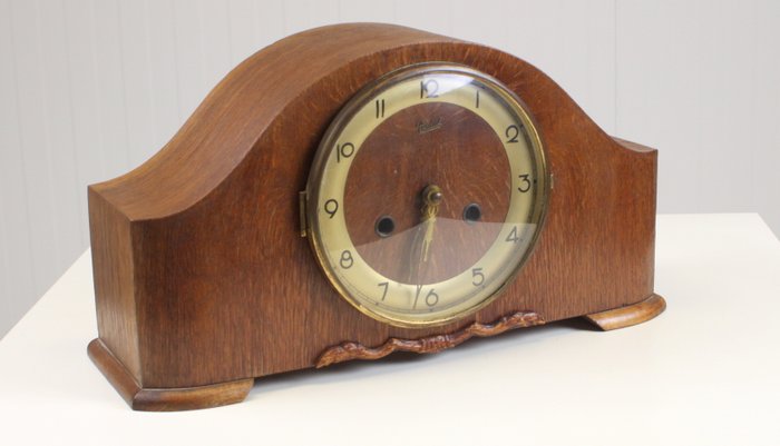 Baduf - Mantel Clock - 木, 玻璃, 黃銅