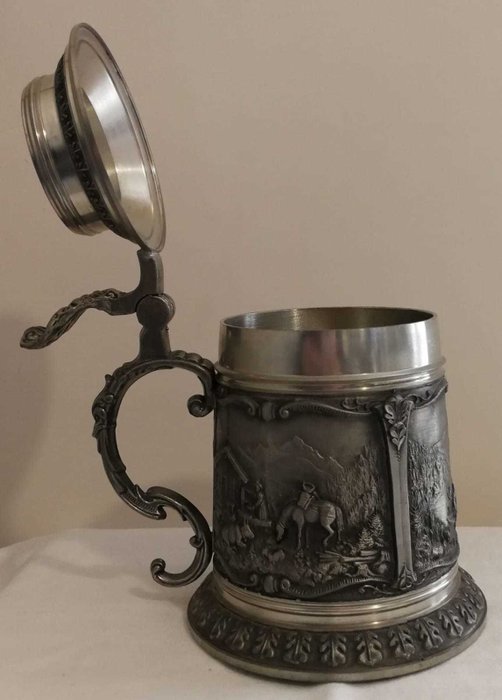 Sks - Zinn - Mug, glasses and small glass (4) - Silver