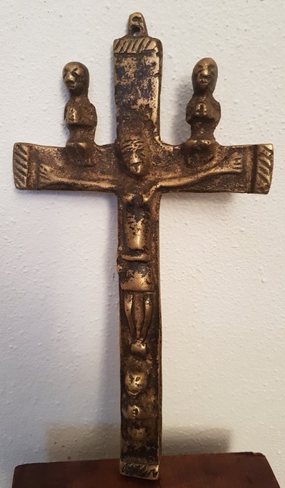 十字 (1) - African bronze - Kongo  - Bakongo - Congo DRC 