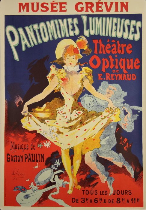 Jules Chéret, after - Musée Grévin. Pantomimes lumineuses, Théâtre optique (1895) - 1990-talet