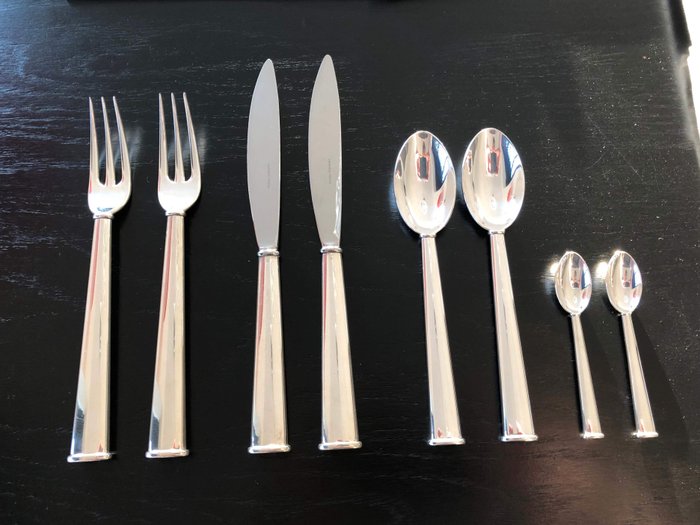 Cutlery set (8) - Silver plated - Hermès - France - 21st century