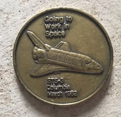 NASA Space Shuttle Columbia STS-3 martie 1982 medalia - Oțel