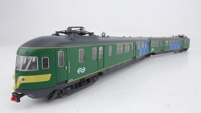 Rivarossi H0 - HR2438 - Treinstel - Mat '46 in groene kleurstelling met reclamebanen - NS