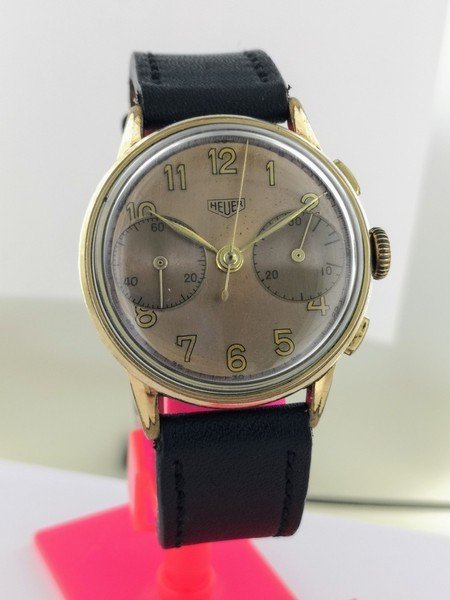 Heuer - rare vintage Heuer chronograph Valjoux 22 with column wheel - 男士 - 1901-1949