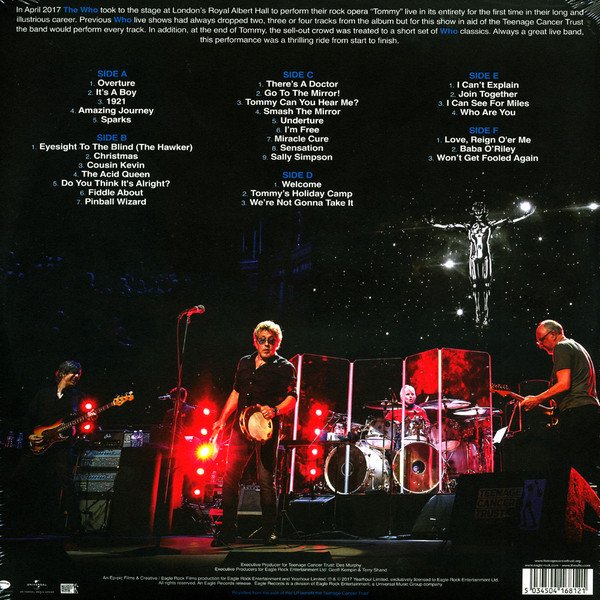 The Who Tommy Live At The Royal Albert Hall 3xlp Album