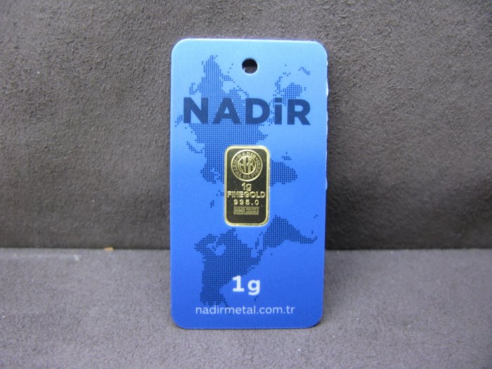 1 gram - Złoto 995.0 - Nadir - pieczęć+certyfikat