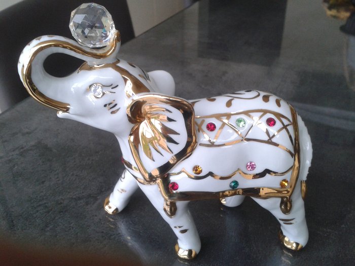 Capodimonte - elefant (1) - Krystal, Porcelæn