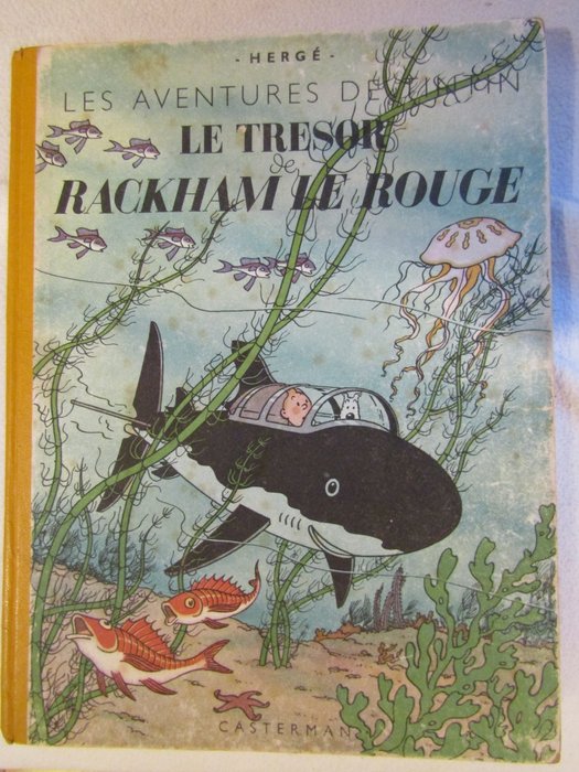 Tintin T12 - Le Trésor de Rackham le Rouge (A24) - 精装 - 第一版 - (1945)