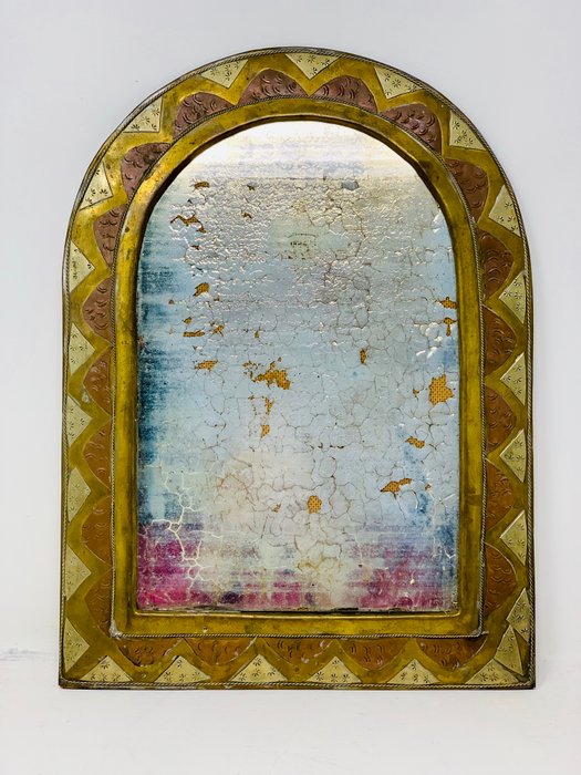 Antico specchio medievale - Argento, Bronzo, Rame
