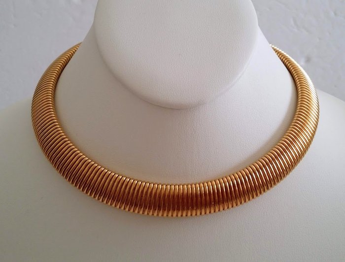 gold plated omega necklace