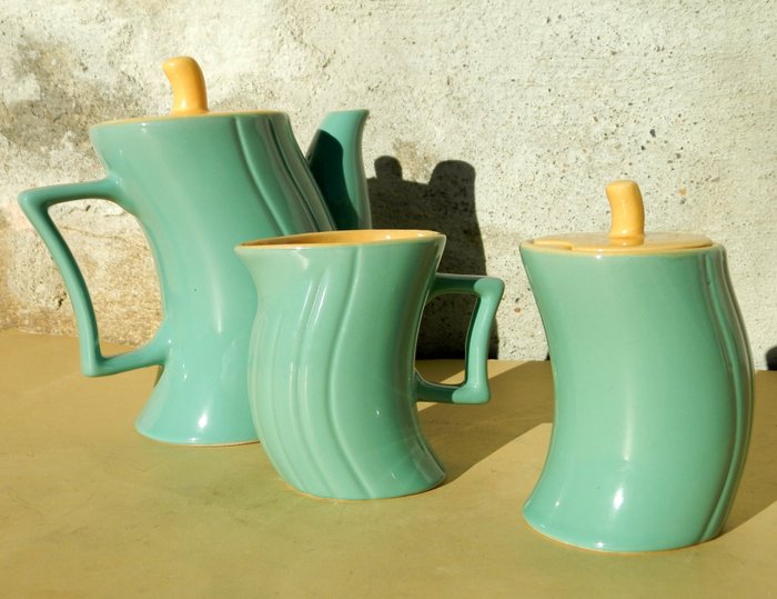  Massimo Iosa Ghini (Memphis Milano)  - Naj Oleari - 咖啡/茶壶套装 - 牛奶壶 - 糖碗