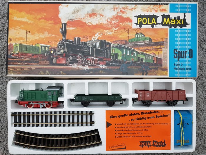 Pola Maxi 0 - 04 05 - Juego de trenes - Con locomotora diésel V20 - Vintage. - DB