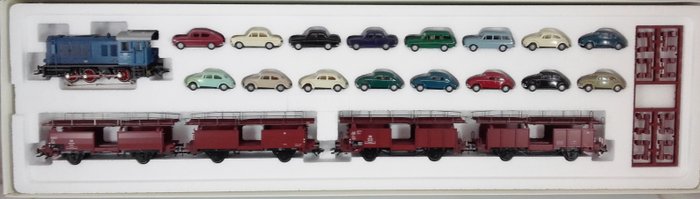 Märklin H0 - 28631 - Vonatszerelvény - Volkswagen autóvonata a 60-as évektől - DB