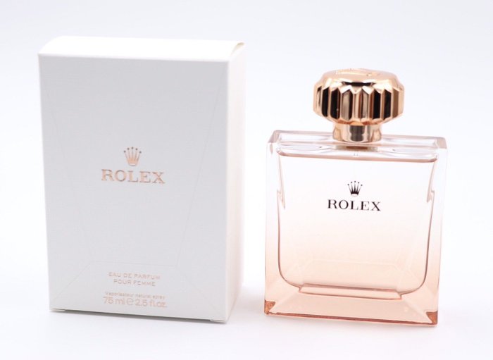 ROLEX- PERFUME fragrance bottle golden crown - Glass