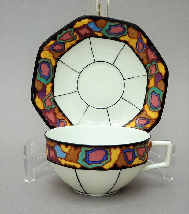 Union K - 裝飾藝術杯子和茶碟 (4)