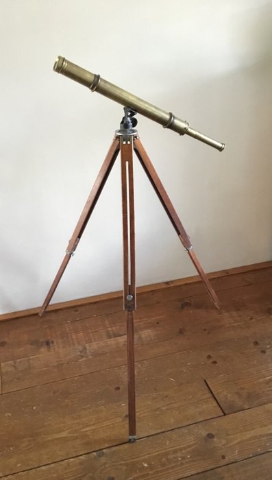 Antieke messing astronomische telescoop (2) - Glas, Messing - 19e eeuw