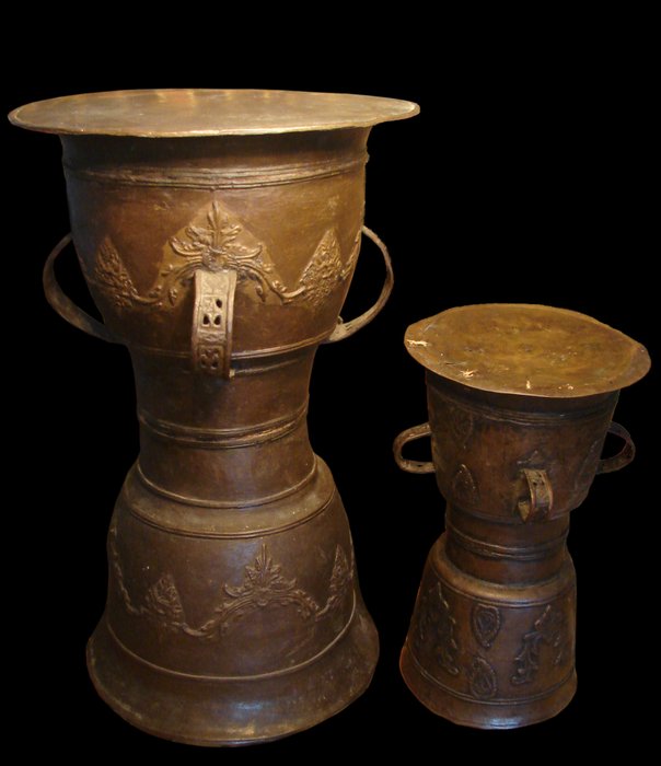 Drum (2) - Bronze - Moko - Alor, Indonesia 