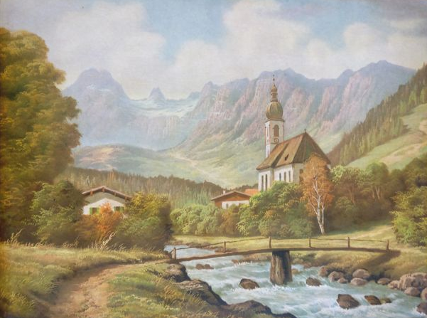 Anton Gutknecht (1907-1988) - River by the village