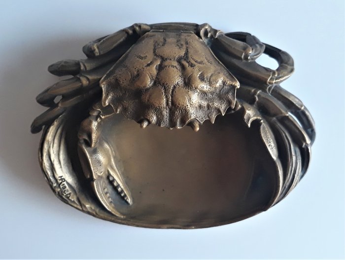 H. Risch-zoömorfische krab inkt - Gepatineerd brons - Eerste helft 20e eeuw