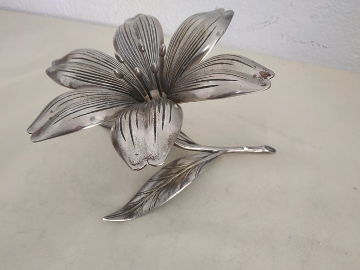 S.Agudo patent - Blume, Aschenbecher, Dekorationsdesign - Versilbert