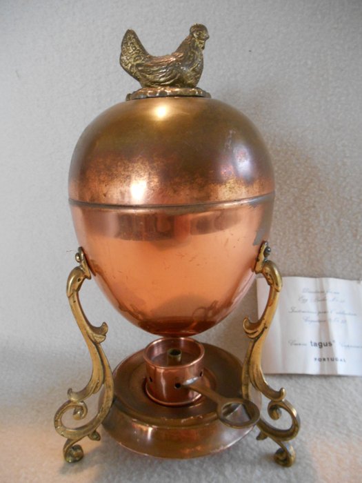 Rare Copper Egg Cooker Hot Holder For 3 Eggs - Copper - Brass