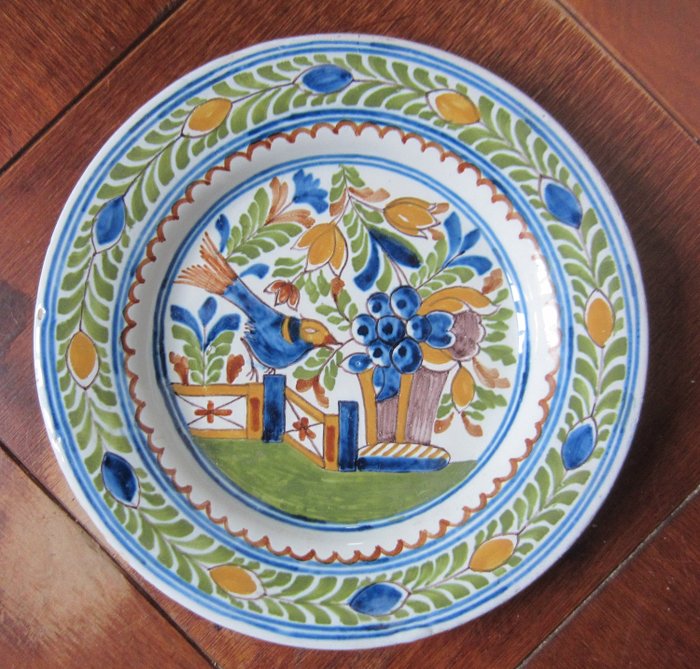 Tichelaar Makkum - 鸟的彩色板 - 陶器