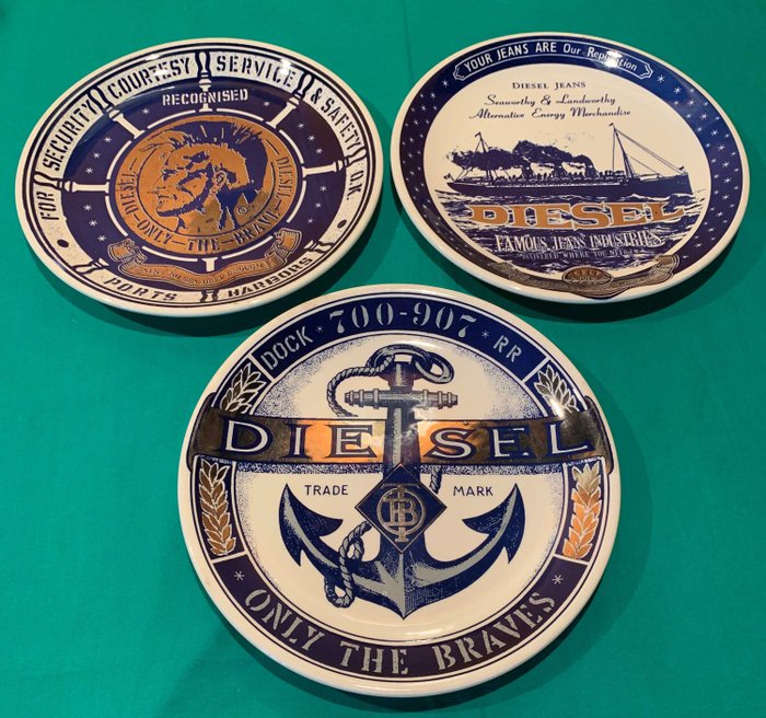 Diesel jeans by Renzo Rosso - Diesel Jeans - Dish, decorative advertising plates by Diesel Jeans - Contemporary - Ceramic