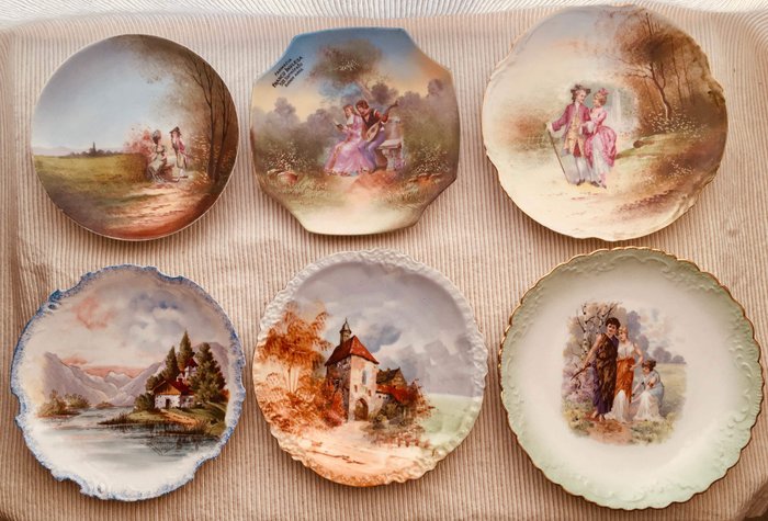 A. P. Albert Pillivuyt & Compagnie - Foëcy - Porcelaine de Limoges fin XIXe - début XXe - Plates (6) - Porcelain