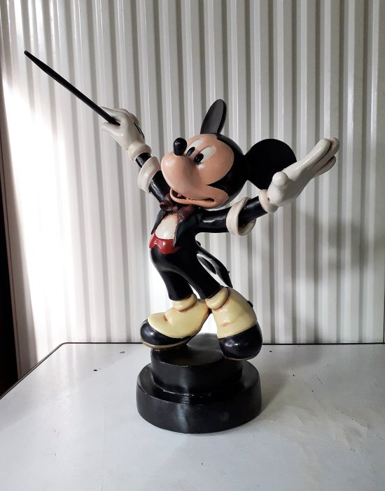 Disney  -  Mickey Mouse als dirigent/orkestleider - H: 53 cm - Kunsthars - 1980