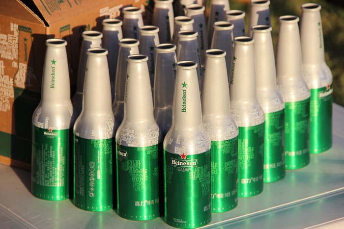 Heineken - Doos met 24 flessen - Aluminium