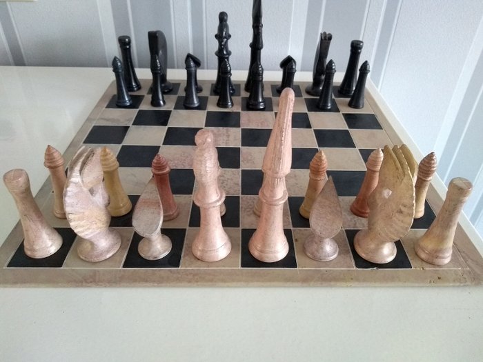 Chess set - 基西石（Soapstone）-肯尼亚