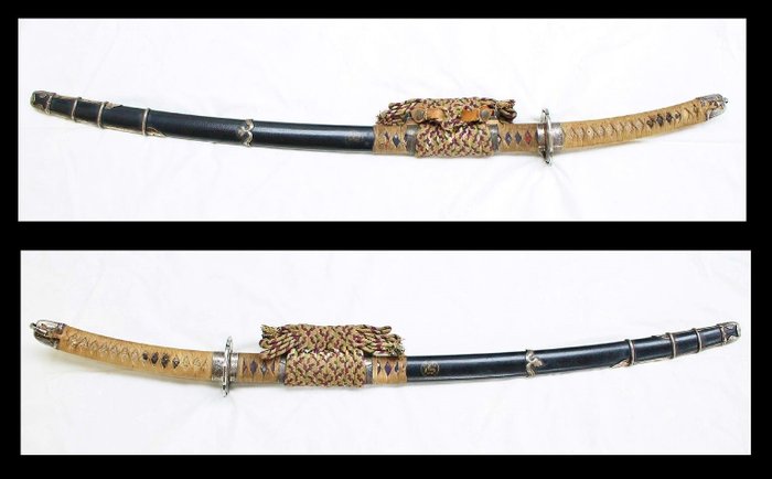 劍, 日本刀 - Tamahagane - Japanese Samurai Tachi Sword in Koshirae - 日本 - 江戶時代晚期