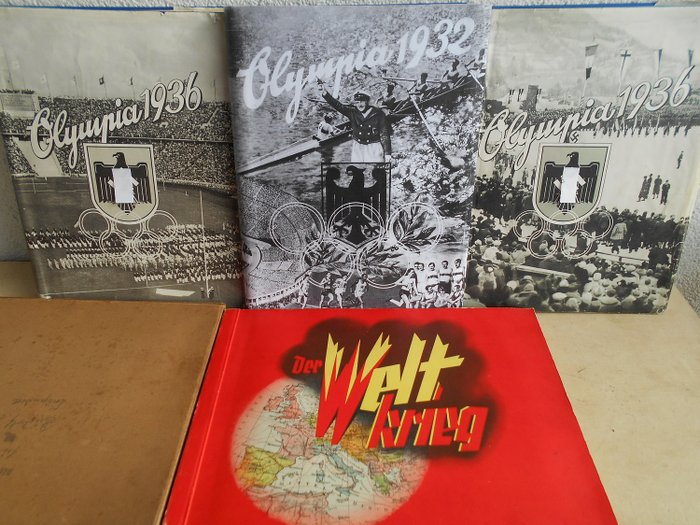 Németország - xxx - Albumok gyűjtése Olympia 1932 + 1936 1 + 2 + The World War 14/18.