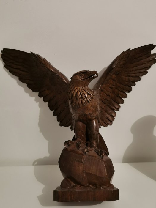 Vultur sculptat lemn - Lemn - Early 20th century