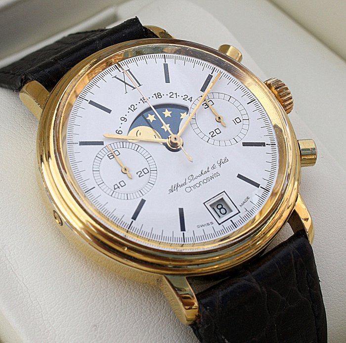 Chronoswiss - Alfred Rochat & Fils Moonphase,  Chronograph, Valjoux 7734 - Hombre - 1980-1989